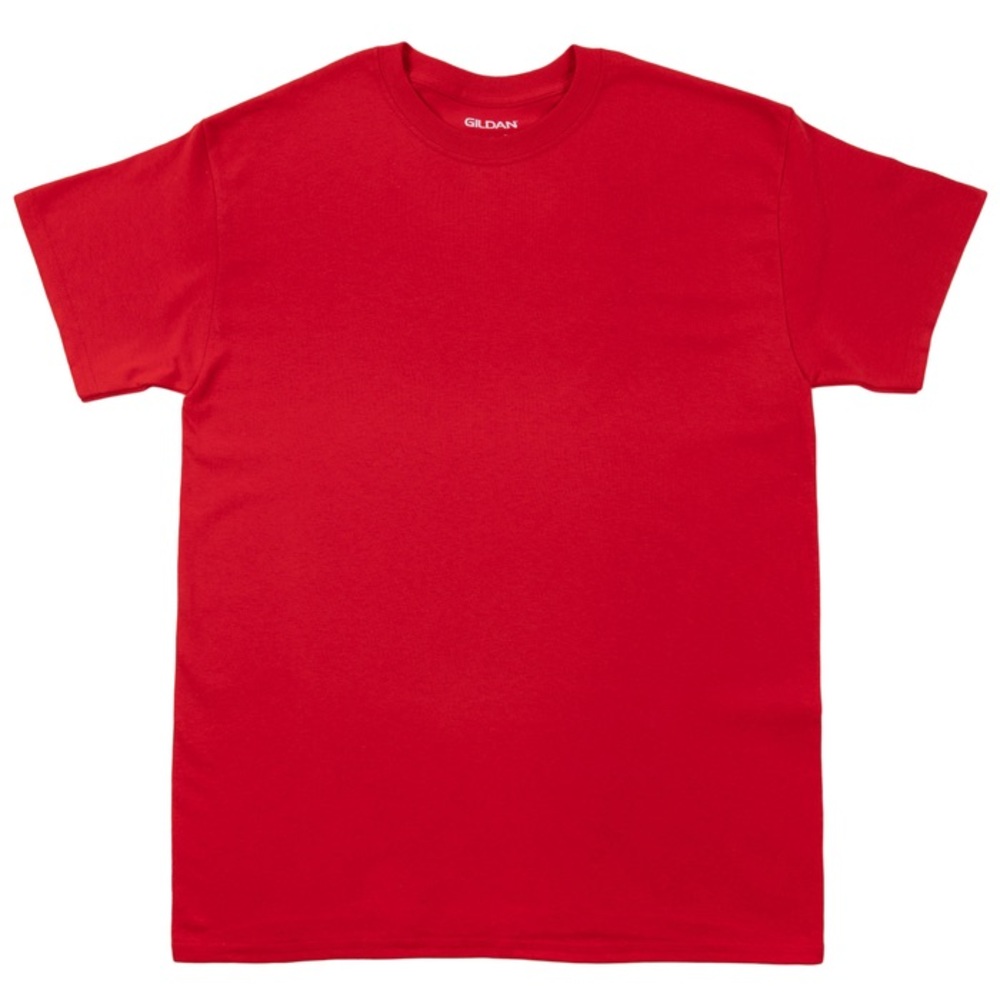 Gildan T shirts, mens/womens small-2xl, Red & Beige/Sand/Creme